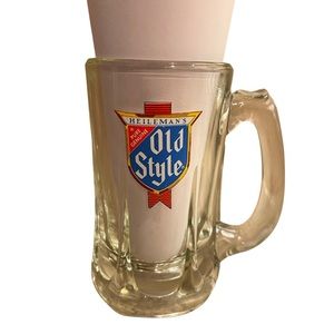 Vintage Heileman’s Old Style Beer Mug : Heavy Retro Glass